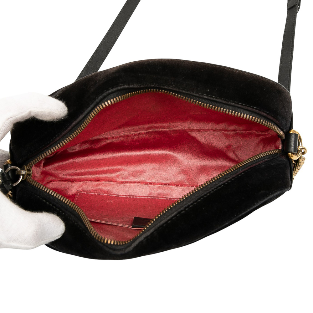 Pre-Loved Gucci Small GG Marmont Matelasse Velvet Crossbody - Picture 4 of 7
